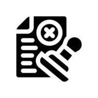 denied glyph icon. Strong and solid icon for websites and mobile apps. vector