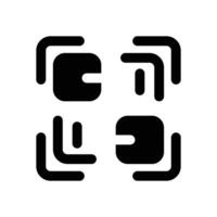 scan glyph icon. Strong and solid icon for websites and mobile apps. vector