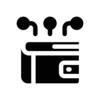 e wallet glyph icon. Strong and solid icon for websites and mobile apps. vector