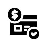 payment gateway glyph icon. Strong and solid icon for websites and mobile apps. vector