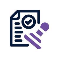 approved dual tone icon. Sleek and modern icon for websites and mobile apps. vector