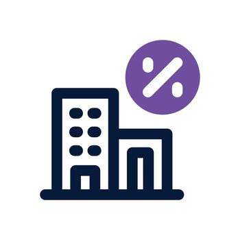 building dual tone icon. Sleek and modern icon for websites and mobile apps. vector