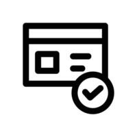 verification line icon. Clean and minimalist icon for websites and mobile apps. vector
