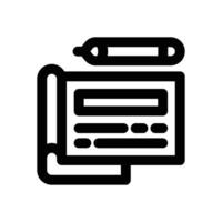 cheque line icon. Clean and minimalist icon for websites and mobile apps. vector