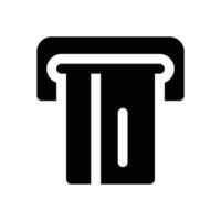 insert card glyph icon. Strong and solid icon for websites and mobile apps. vector