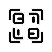 scan line icon. Clean and minimalist icon for websites and mobile apps. vector