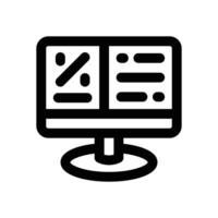 monitor line icon. Clean and minimalist icon for websites and mobile apps. vector