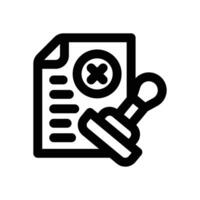 denied line icon. Clean and minimalist icon for websites and mobile apps. vector