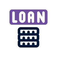 loan dual tone icon. Sleek and modern icon for websites and mobile apps. vector