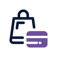 online shopping dual tone icon. Sleek and modern icon for websites and mobile apps. vector