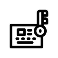 key card line icon. Clean and minimalist icon for websites and mobile apps. vector