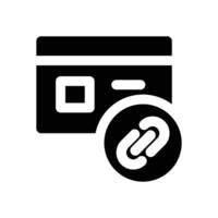 link pay glyph icon. Strong and solid icon for websites and mobile apps. vector