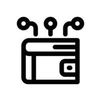 e wallet line icon. Clean and minimalist icon for websites and mobile apps. vector