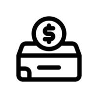 donation line icon. Clean and minimalist icon for websites and mobile apps. vector