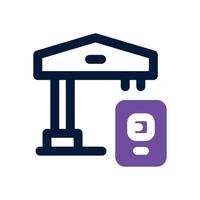 mobile banking dual tone icon. Sleek and modern icon for websites and mobile apps. vector