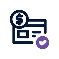 payment gateway dual tone icon. Sleek and modern icon for websites and mobile apps. vector