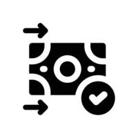 mobile transfer glyph icon. Strong and solid icon for websites and mobile apps. vector