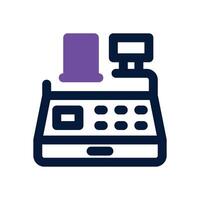 cashier machine dual tone icon. Sleek and modern icon for websites and mobile apps. vector