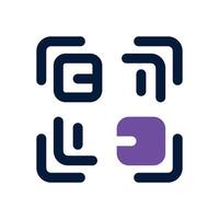 scan dual tone icon. Sleek and modern icon for websites and mobile apps. vector