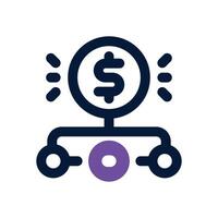 diversification dual tone icon. Sleek and modern icon for websites and mobile apps. vector
