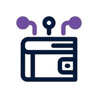 e wallet dual tone icon. Sleek and modern icon for websites and mobile apps. vector