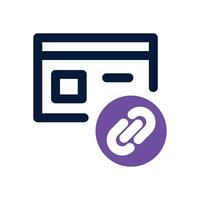 link pay dual tone icon. Sleek and modern icon for websites and mobile apps. vector