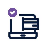 digital transaction dual tone icon. Sleek and modern icon for websites and mobile apps. vector