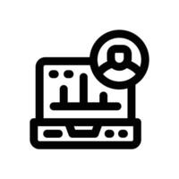 demographic line icon. Clean and minimalist icon for websites and mobile apps. vector