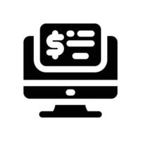 check glyph icon. Strong and solid icon for websites and mobile apps. vector