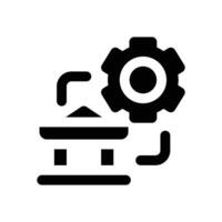 setting glyph icon. Strong and solid icon for websites and mobile apps. vector