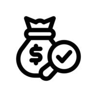 financial analytic line icon. Clean and minimalist icon for websites and mobile apps. vector