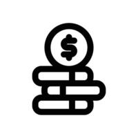 coin line icon. Clean and minimalist icon for websites and mobile apps. vector