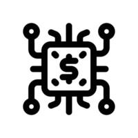 fintech line icon. Clean and minimalist icon for websites and mobile apps. vector