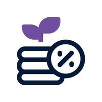 compound interest dual tone icon. Sleek and modern icon for websites and mobile apps. vector