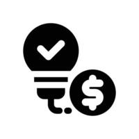 venture glyph icon. Strong and solid icon for websites and mobile apps. vector