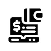 ewallet glyph icon. Strong and solid icon for websites and mobile apps. vector