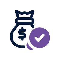 financial analytic dual tone icon. Sleek and modern icon for websites and mobile apps. vector