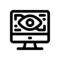 monitoring line icon. Clean and minimalist icon for websites and mobile apps. vector