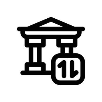 transferir línea icono. limpiar y minimalista icono para sitios web y móvil aplicaciones vector