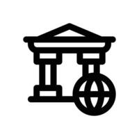 global banking line icon. Clean and minimalist icon for websites and mobile apps. vector