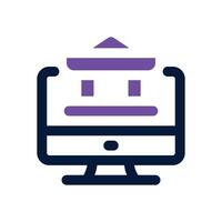 digital banking dual tone icon. Sleek and modern icon for websites and mobile apps. vector