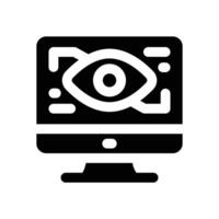 monitoring glyph icon. Strong and solid icon for websites and mobile apps. vector