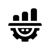 statistic glyph icon. Strong and solid icon for websites and mobile apps. vector