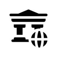global banking glyph icon. Strong and solid icon for websites and mobile apps. vector