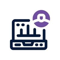 demographic dual tone icon. Sleek and modern icon for websites and mobile apps. vector