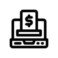 receipt line icon. Clean and minimalist icon for websites and mobile apps. vector