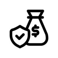 compensation line icon. Clean and minimalist icon for websites and mobile apps. vector