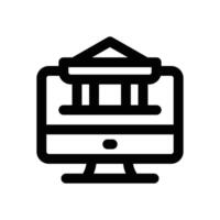 digital banking line icon. Clean and minimalist icon for websites and mobile apps. vector