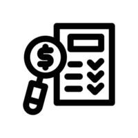 audit line icon. Clean and minimalist icon for websites and mobile apps. vector