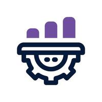 statistic dual tone icon. Sleek and modern icon for websites and mobile apps. vector